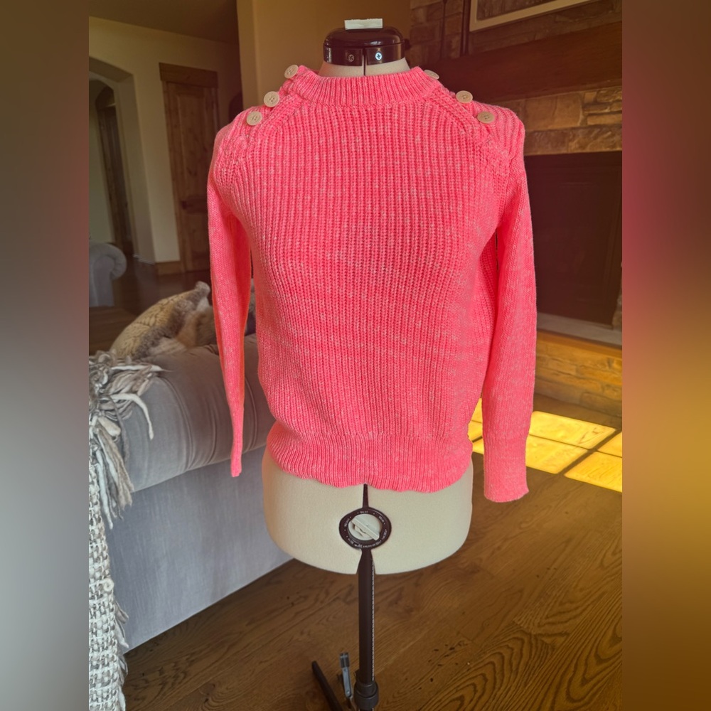 VIP Neon Pink Cowl Neck Sweater